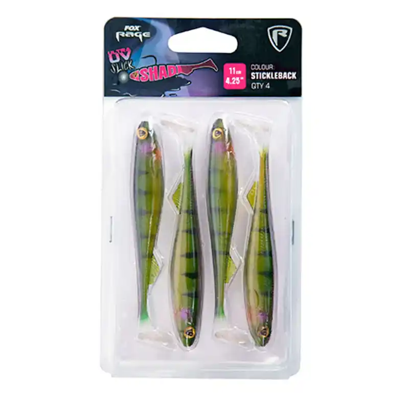 ultra-uv_slick-shad_stickleback_11cm_pack Fox Rage Ultra UV Slick Shad 11 cm